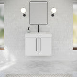 Jeffrey Alexander Tempest 30" White Single Sink Bathroom Vanity with White Resin Top - Single-Hole Faucet Top - VKTEM30WHRE product image 2