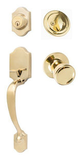 Sure-Loc CR507-TL 3 polished brass single cylinder handleset