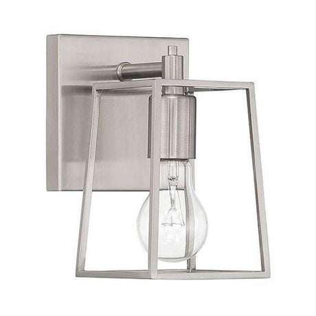 Craftmade 12105BNK1 12105-1 Dunn 1 Light Wall Sconce Brushed Polished Nickel