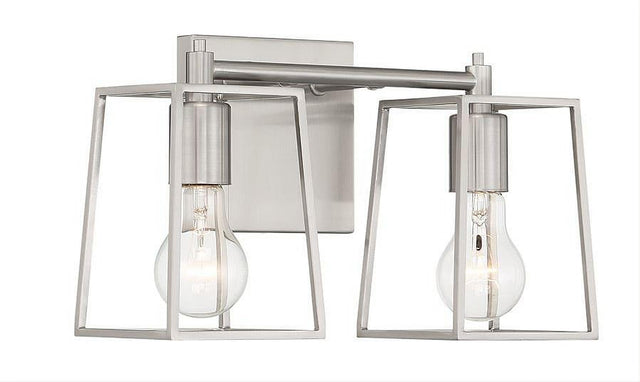 Craftmade 12113BNK2 12113-2 Dunn 2 Light Vanity Brushed Polished Nickel