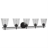 Craftmade 19642FB5 19642-5 Drake 5 Light Vanity Flat Black