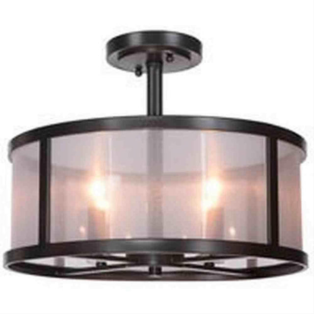 Craftmade 36754-MBK Danbury 4 Light Semi Flush in Matte Black