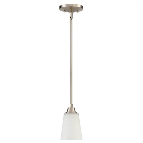 Craftmade 41991-BNK Grace 1 Light Mini Pendant in Brushed Polished Nickel