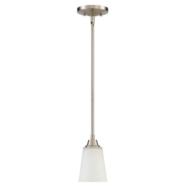 Craftmade 41991-BNK Grace 1 Light Mini Pendant in Brushed Polished Nickel