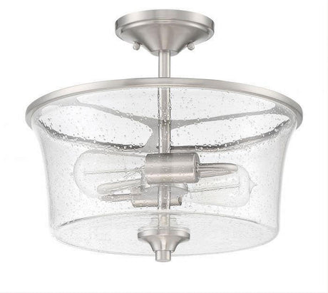 Craftmade 50452-BNK Gwyneth 2 Light Convertible Semi Flush Brushed Polished Nickel