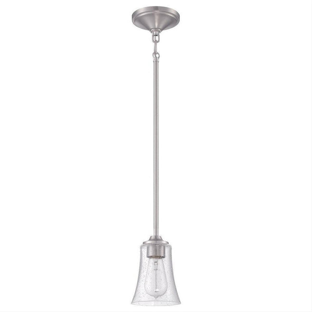 Craftmade 50491-BNK Gwyneth 1 Light Mini Pendant Brushed Polished Nickel