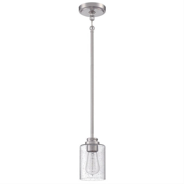 Craftmade 50591-BNK Bolden 1 Light Mini Pendant Brushed Polished Nickel