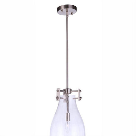 Craftmade 55891-BNK Chardonnay 1 Light Mini Pendant Brushed Polished Nickel