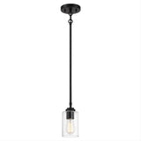 Craftmade 56091-FB Stowe 1 Light Mini Pendant Flat Black