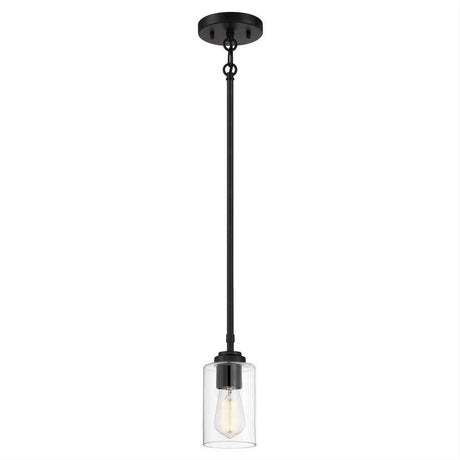 Craftmade 56091-FB Stowe 1 Light Mini Pendant Flat Black