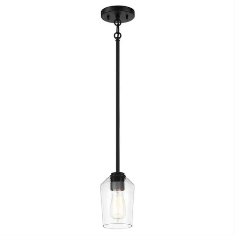 Craftmade 56191-FB Shayna 1 Light Mini Pendant Flat Black