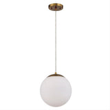 Craftmade 56891-SB-WG-WG Gaze 1 Light 10" Pendant Satin Brass