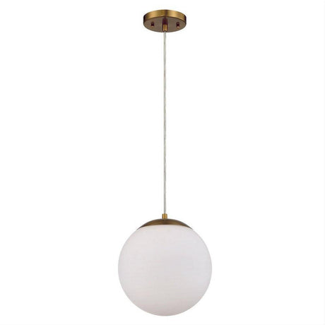 Craftmade 56891-SB-WG-WG Gaze 1 Light 10" Pendant Satin Brass