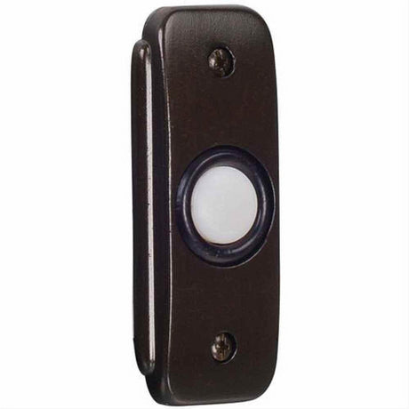 Craftmade BR2-BZ Recessed Mount Stepped Rectangle LED Lighted Push Button Doorbell Bronze