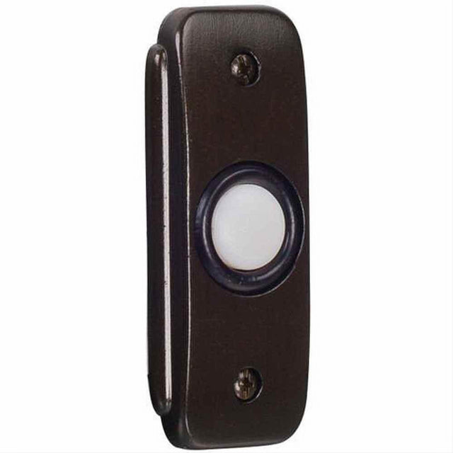 Craftmade BR2-BZ Recessed Mount Stepped Rectangle LED Lighted Push Button Doorbell Bronze