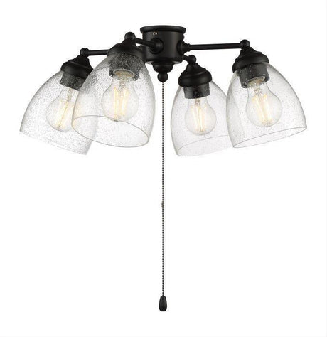 Craftmade LK401105-FB-LED-LED 4 Light Universal Ceiling Fan Light Kit Flat Black