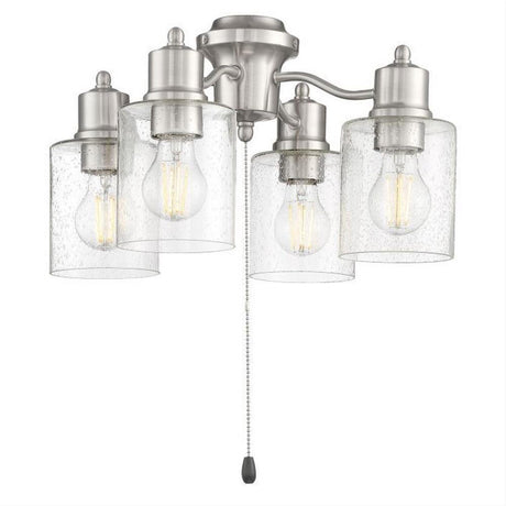 Craftmade LK403107-BNK-LED-LED 4 Light Universal Ceiling Fan Light Kit Brushed Polished Nickel