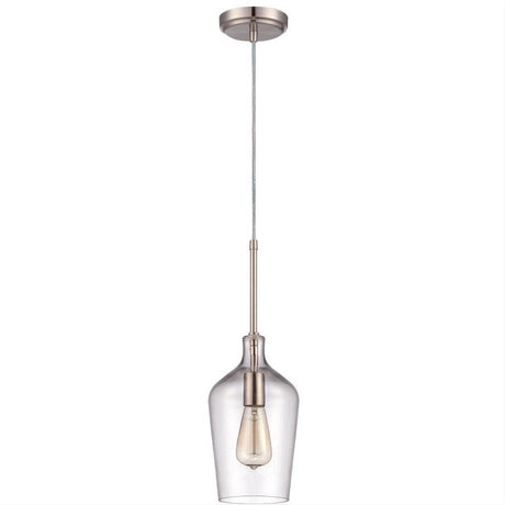 Craftmade P445BNK1 1 Light Mini Pendant in Brushed Polished Nickel