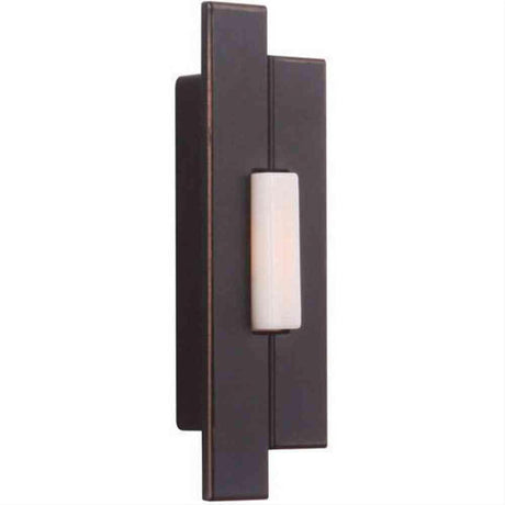 Craftmade PB5000-AZ Surface Mount LED Lighted Push Button Asymmetrical Doorbell in Antique Bronze