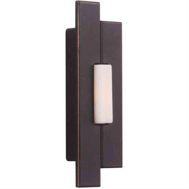 Craftmade PB5000-AZ Surface Mount LED Lighted Push Button Asymmetrical Doorbell in Antique Bronze