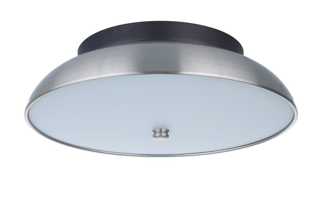Craftmade X6813-FBBNK-LED-LED Soul 1 Light 12.5" LED Flushmount Flat Black / Brushed Polished Nickel