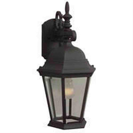 Craftmade Z254-TB Straight Glass Cast 1 Light Medium Outdoor Wall Mount in Textured Black