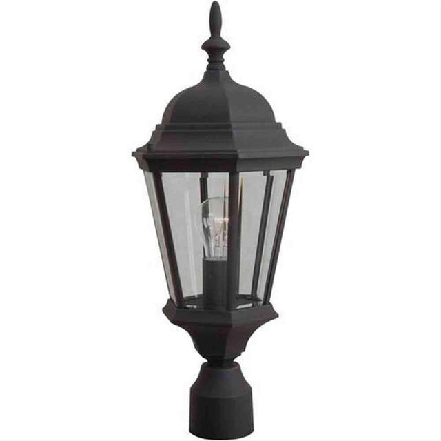 Craftmade Z255-TB Straight Glass 1 Light Outdoor Post Mount in Textured Black