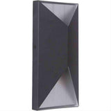 Craftmade Z3402-TBBA-LED-TB-LED Peak 2 Light Small LED Outdoor Pocket Sconce Matte Black / Brushed Aluminum
