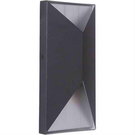 Craftmade Z3402-TBBA-LED-TB-LED Peak 2 Light Small LED Outdoor Pocket Sconce Matte Black / Brushed Aluminum