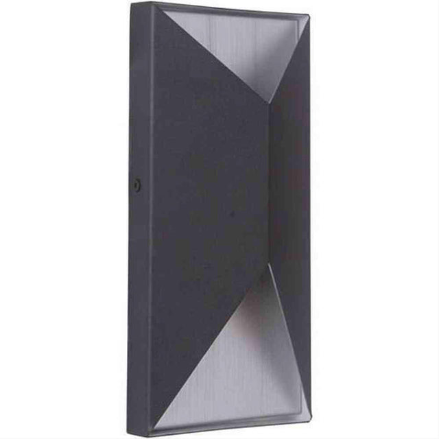 Craftmade Z3402-TBBA-LED-TB-LED Peak 2 Light Small LED Outdoor Pocket Sconce Matte Black / Brushed Aluminum