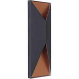 Craftmade Z3412-TBSB-LED-TB-LED Peak 2 Light Medium LED Outdoor Pocket Sconce Matte Black / Satin Brass