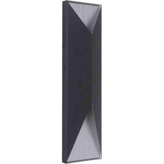 Craftmade Z3422-TBBA-LED-TB-LED Peak 2 Light Large LED Outdoor Pocket Sconce Matte Black / Brushed Aluminum