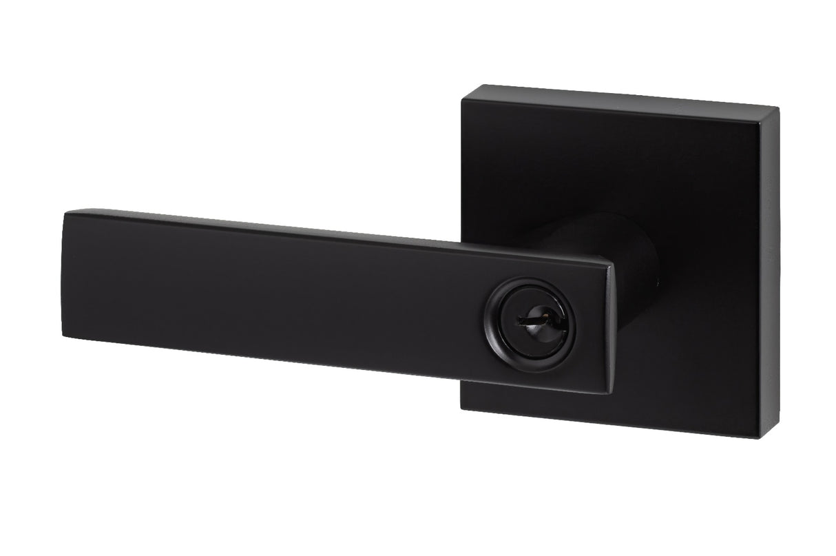 Sure-Loc CT107 FBL flat black keyed entry door lever