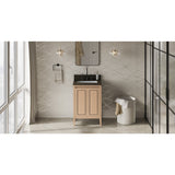 Jeffrey Alexander Percival 24" Natural Oak Single Sink Bathroom Vanity with Blue Limestone Top - 8 in. Widespread Faucet Top