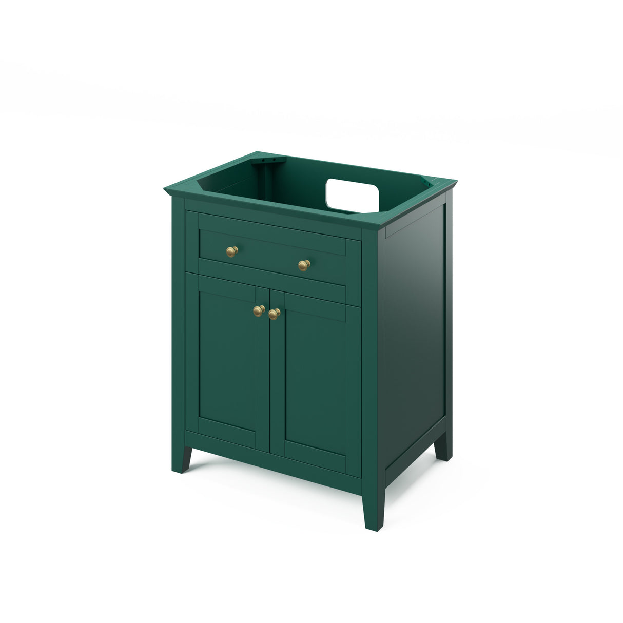 Jeffrey Alexander Chatham 30" Green Single Sink Bathroom Vanity with White Carrara Marble Top - 8 in. Widespread Faucet Top product image 3
