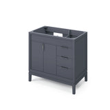 Jeffrey Alexander Theodora 36" Blue Steel Single Sink Bathroom Vanity with Black Granite Top - 8 in. Widespread Faucet Top product image 2
