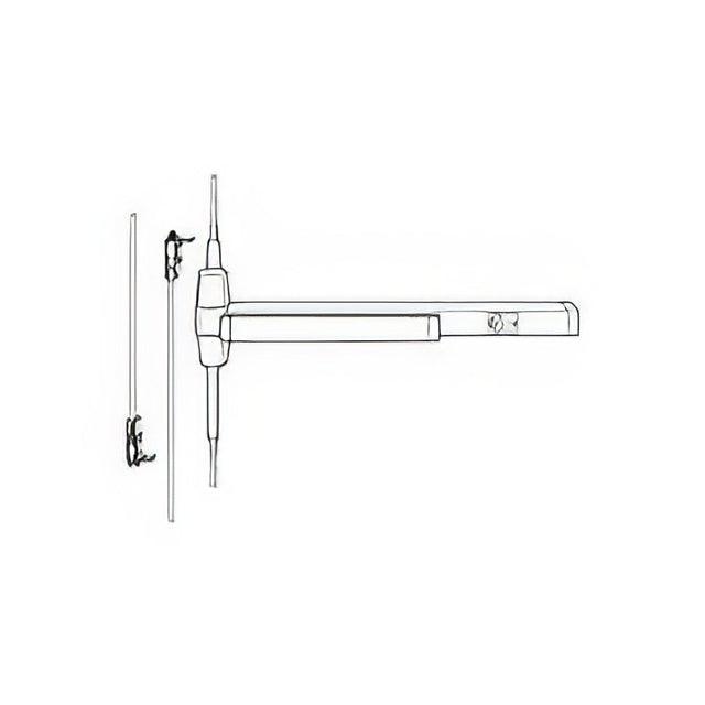 Von Duprin CXA9947EOF26D3 satin chrome rod exit device