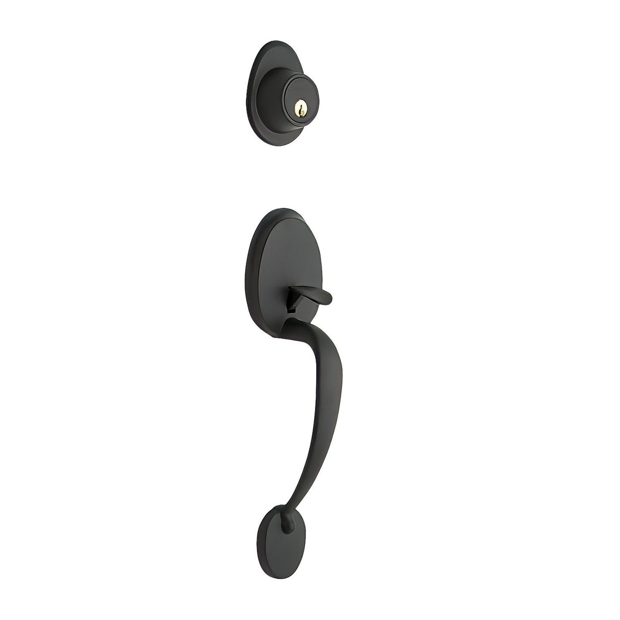 Copper Creek CZ2610BC black single cylinder handleset