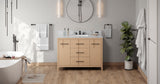 Jeffrey Alexander Katara 48" Natural Oak Single Sink Bathroom Vanity with White Carrara Marble Top - 8 in. Widespread Faucet Top product image 6
