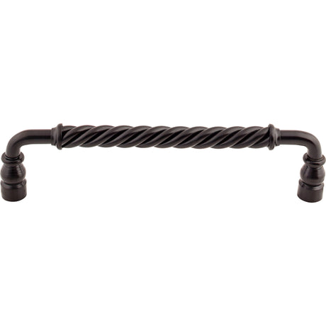 Top Knobs M674 Twisted Bar 8" Center to Center Bar Pull Patina Black