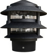 Dabmar Lighting D5000-L6-RGBW-3B-B black pagoda light