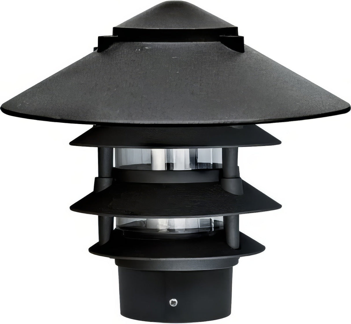 Dabmar Lighting D5100-L12-30K-310 Cast Alum Pagoda 4-Tier 3" Base 10" Top 120V G24 LED 12W 30K