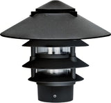Dabmar Lighting D5100-L12-30K-310 Cast Alum Pagoda 4-Tier 3" Base 10" Top 120V G24 LED 12W 30K