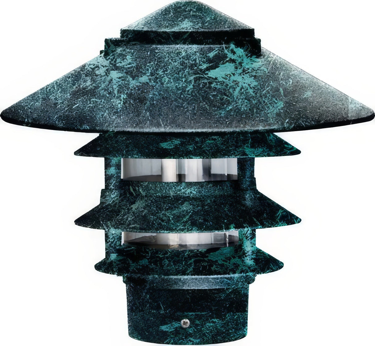 Dabmar Lighting D5100-L12-50K-310 Cast Alum Pagoda 4-Tier 3" Base 10" Top 120V G24 LED 12W 50K
