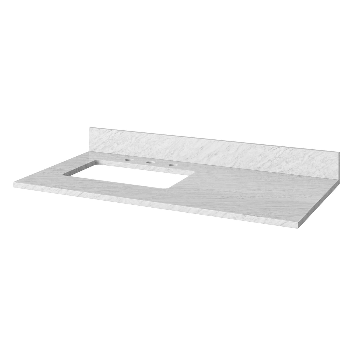 Jeffrey Alexander Katara 42" Dark Walnut Single Sink Bathroom Vanity with White Carrara Marble Top - 8 in. Widespread Faucet Top product image 4