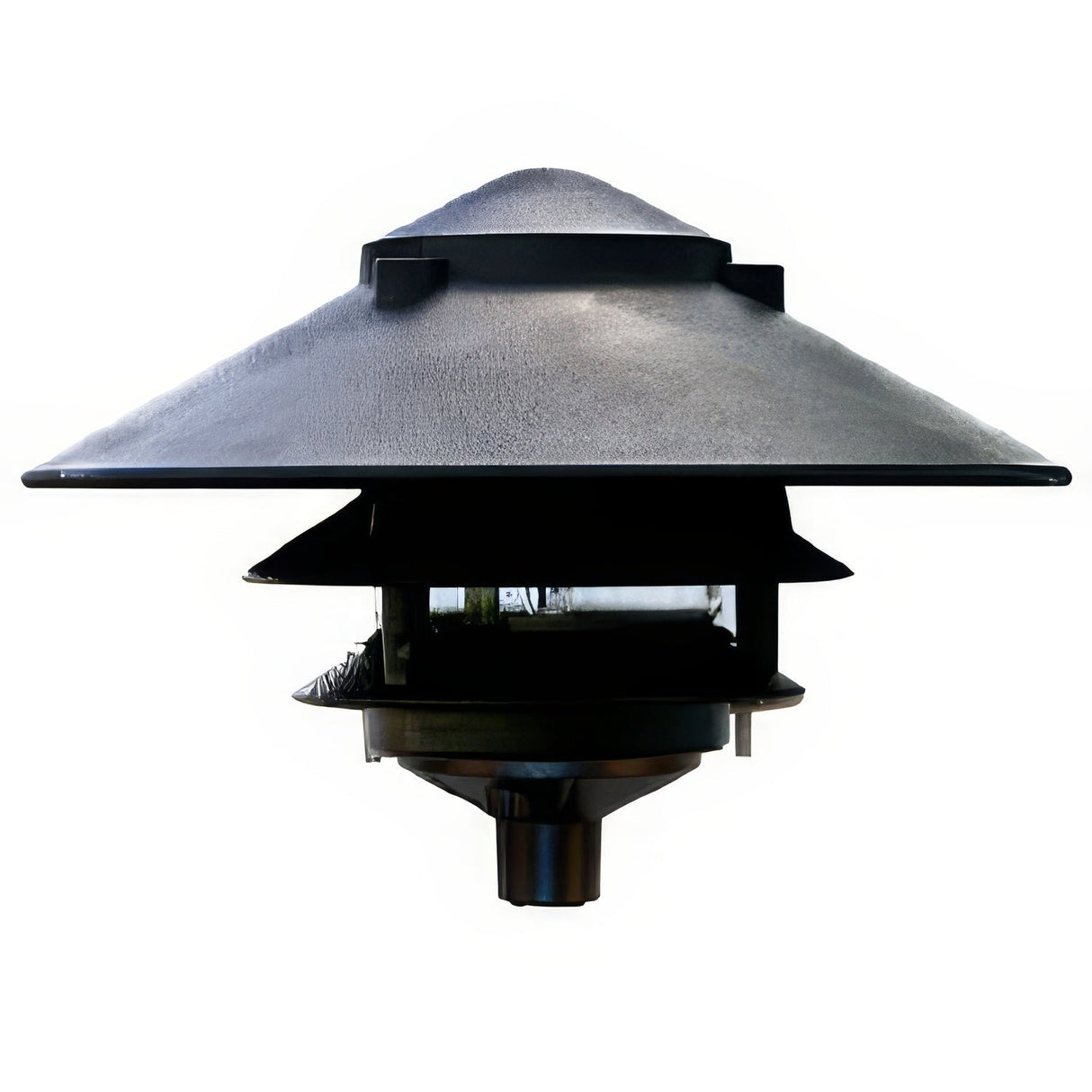Dabmar Lighting D5300-B Cast Aluminum Three Tier Pagoda Light Black