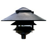 Dabmar Lighting D5300-B Cast Aluminum Three Tier Pagoda Light Black