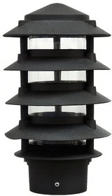 Dabmar Lighting D5500-L6-60K-3B-B black pagoda light