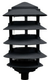 Dabmar Lighting D5500-L6-60K-B black pagoda light