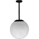 Dabmar Lighting D7511-12-B 16" Ceiling Globe Fixture 12" Drop Black